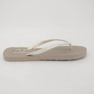 Cobian Womens Thong Flip Flop Sandals‎ White Slip On Pool Beach L
